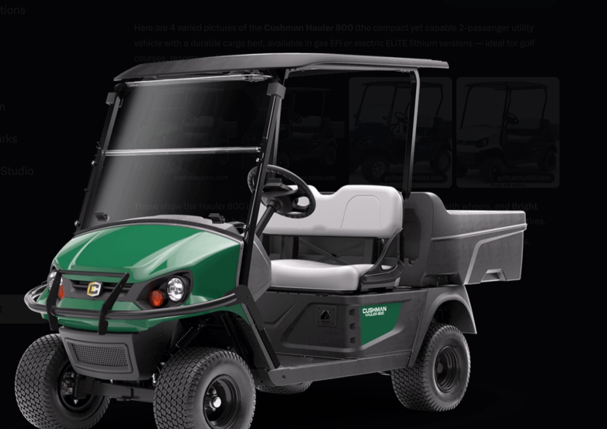 Cushman Hauler 800 dash detail