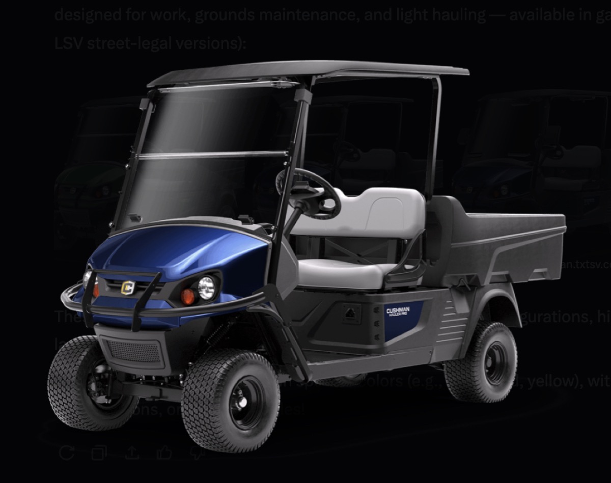 Cushman Hauler PRO dash detail