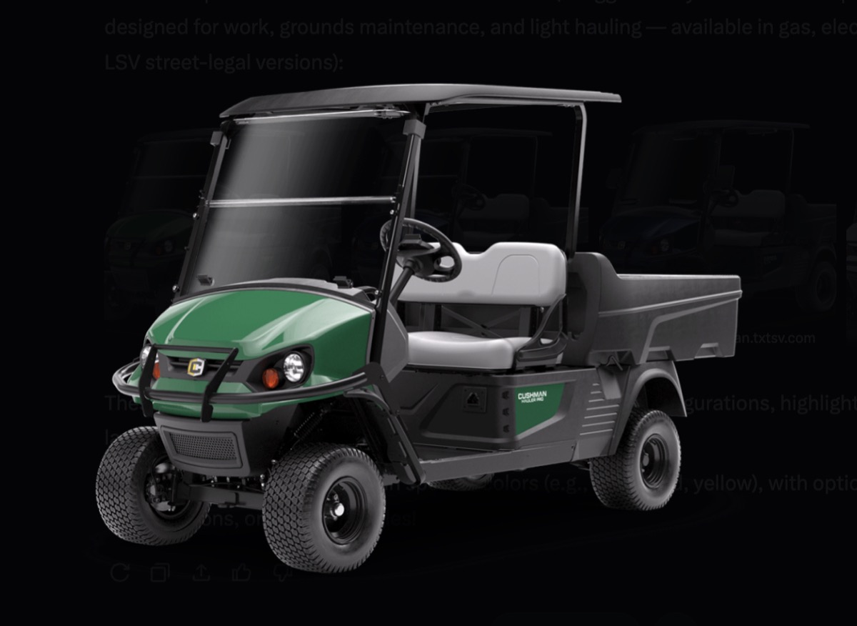 Cushman Hauler PRO side view